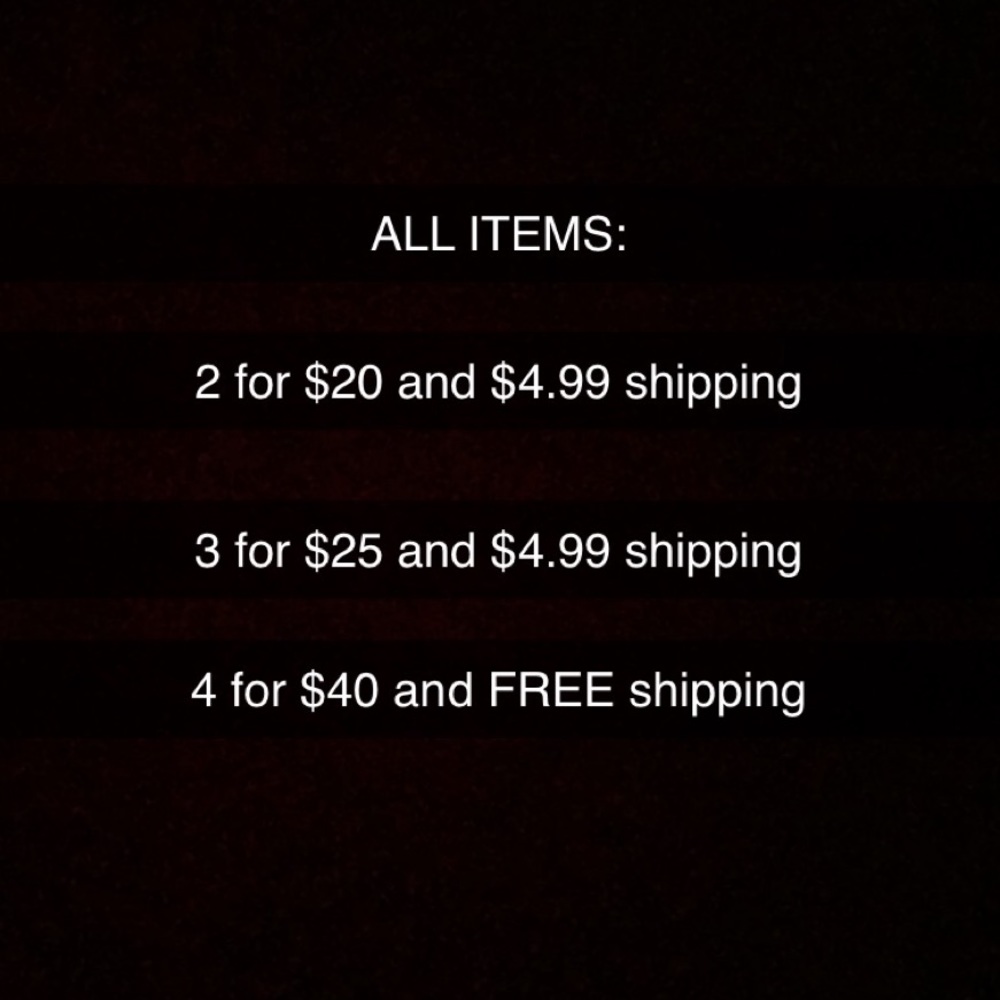 THIS APPLIES TO ALL ITEMS